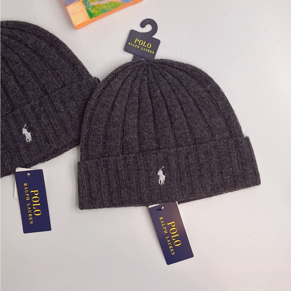 NWT Polo Ralph Lauren Pony Lambs Wool Knit Beanie